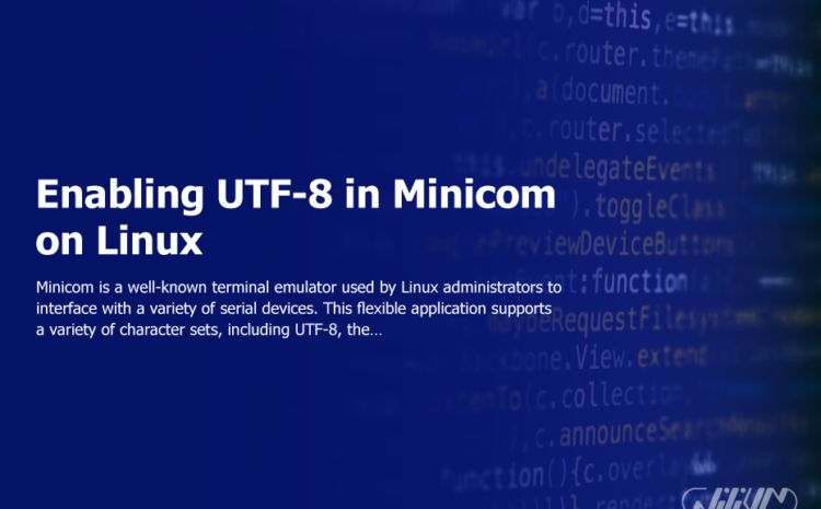 Linux'ta Minicom'da UTF-8'i etkinleştirme