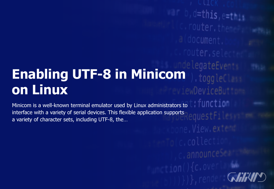 Enabling UTF-8 in Minicom on Linux