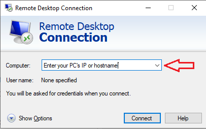 access rdp on windows 10