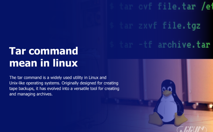 Tar command mean in linux
