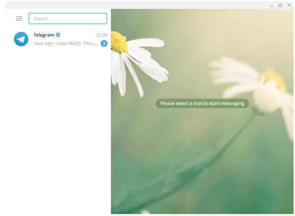 Telegram for PC installed succesfully on Windows