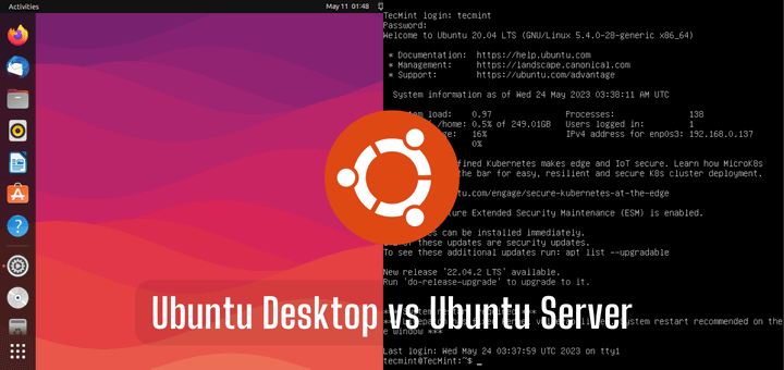 Ubuntu Desktop vs Ubuntu Server