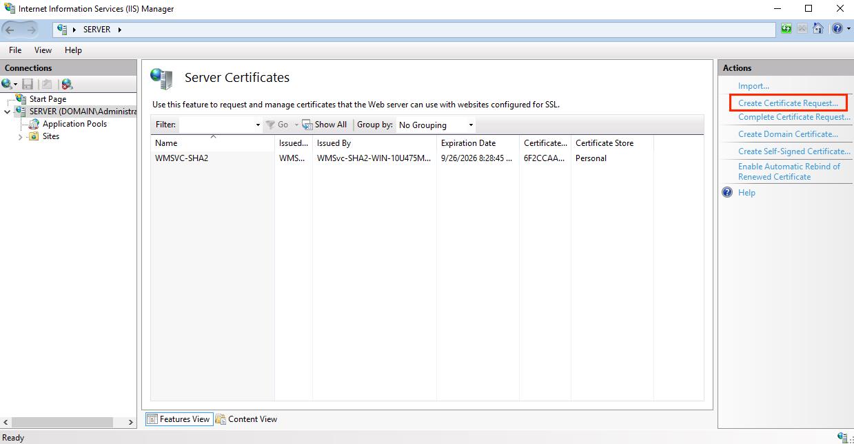 Installer le certificat SSL sur le serveur Windows IIS