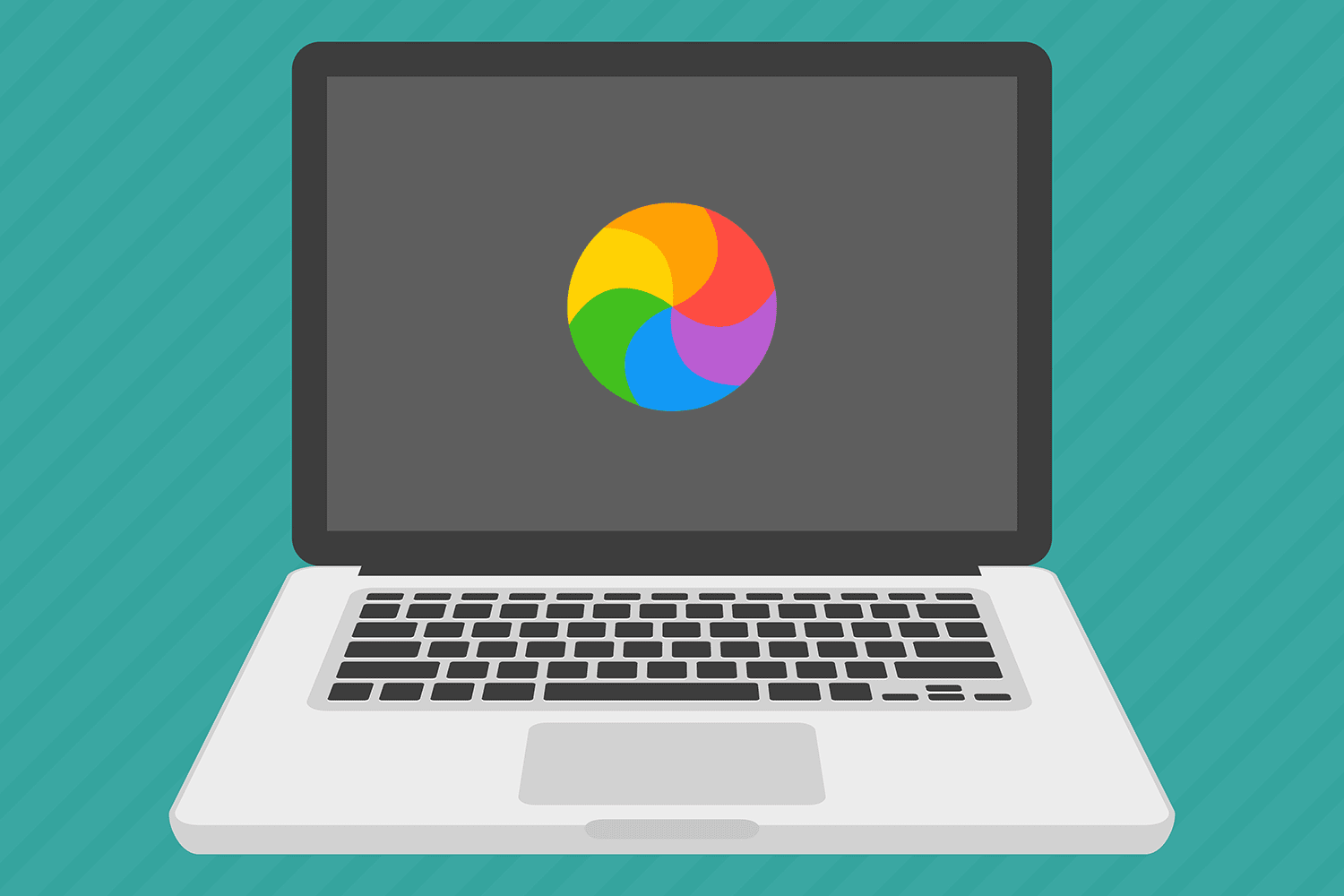 Roue de couleur qui tourne sur Mac ?