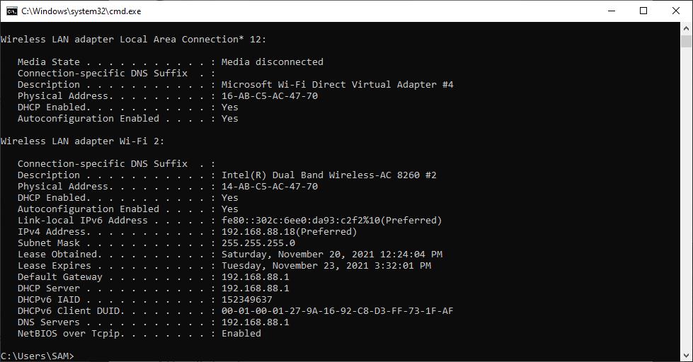 Get-mac-address-on-windows 10,11